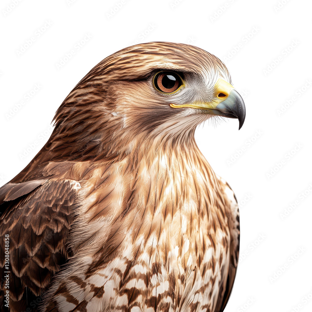 Majestic hawk portrait with striking details Majestic hawk portrait with striking details