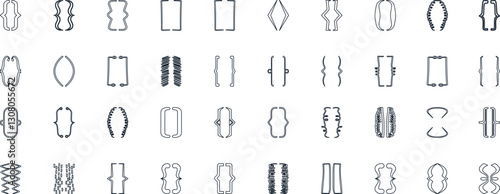 Bracket, braces, parenthes vector set, Diverse curly bracket styles for design, coding, and typography. Ideal symbol for software, graphic design