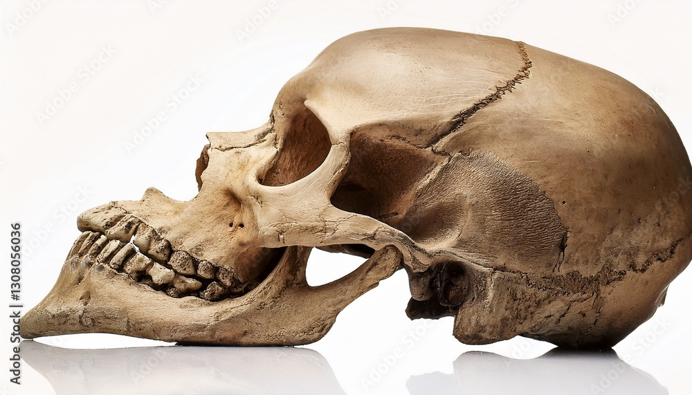 the skull of sapiens isolated the skull of sapiens isolated
