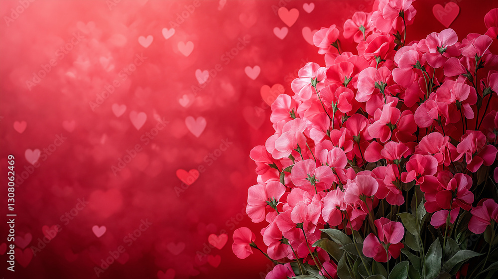 Fototapeta premium スイートピーの花束