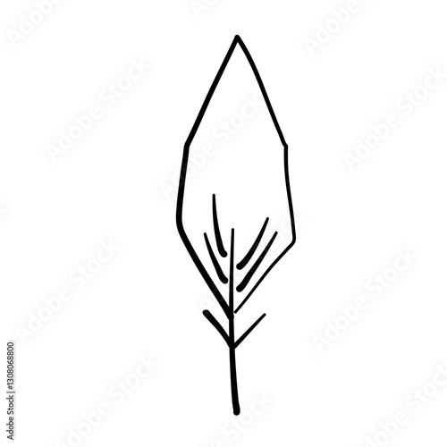 Graphical mono line feathers
