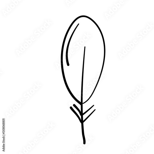 Graphical mono line feathers
