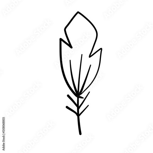 Graphical mono line feathers
