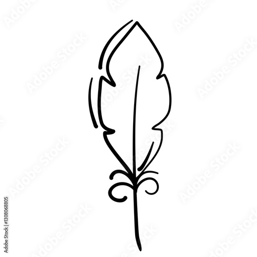 Graphical mono line feathers
