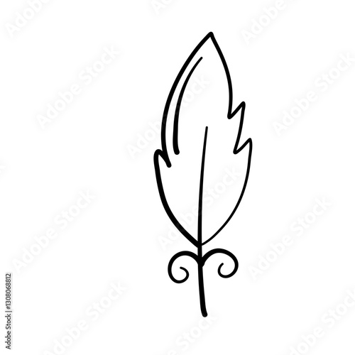 Graphical mono line feathers
