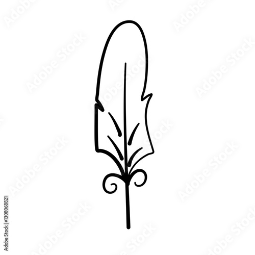 Graphical mono line feathers
