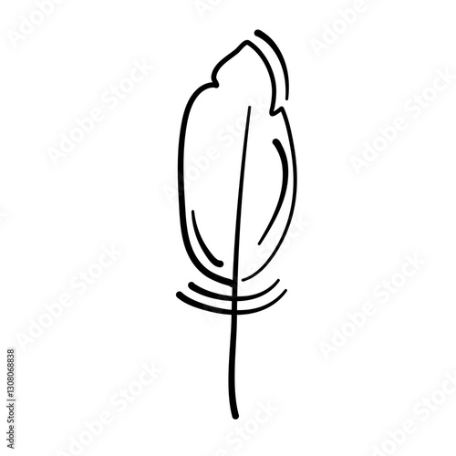 Graphical mono line feathers
