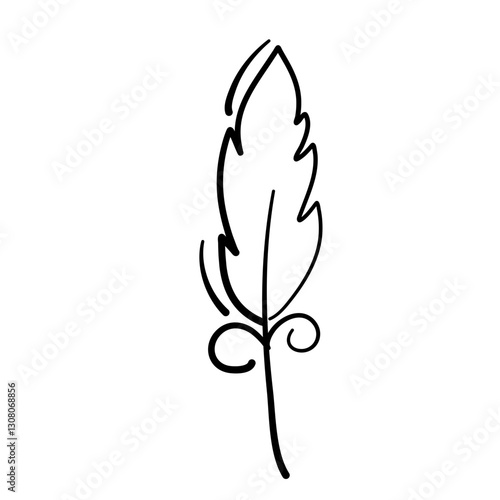 Graphical mono line feathers
