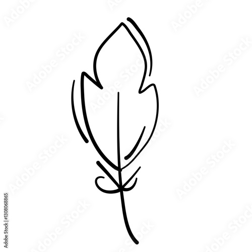 Graphical mono line feathers
