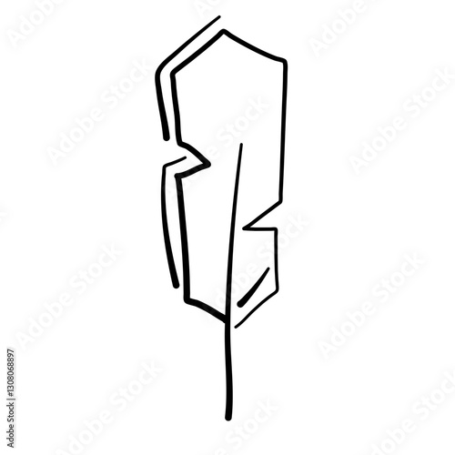 Graphical mono line feathers
