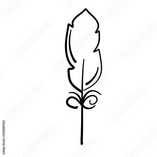 Graphical mono line feathers
