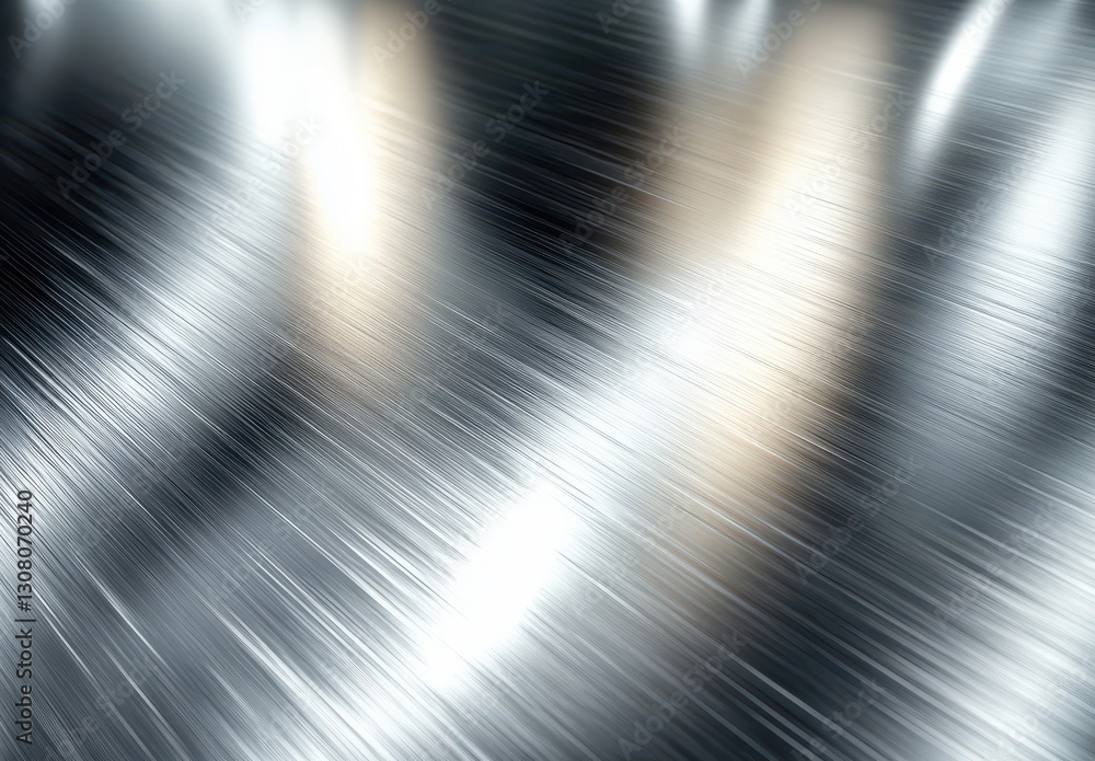 Abstract metallic surface with soft light reflections creating a smooth and modern aesthetic for design and artistic backgrounds
