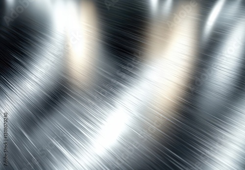 Obraz na płótnie Abstract metallic surface with soft light reflections creating a smooth and modern aesthetic for design and artistic backgrounds w salonie