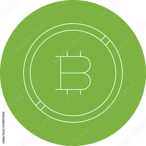 Bitcoin icon single vector illustration