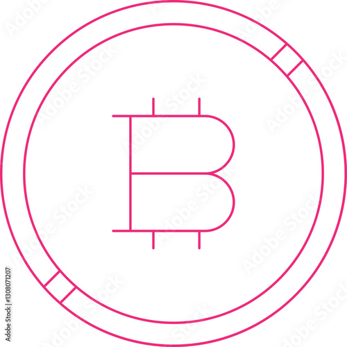 Bitcoin icon single vector illustration