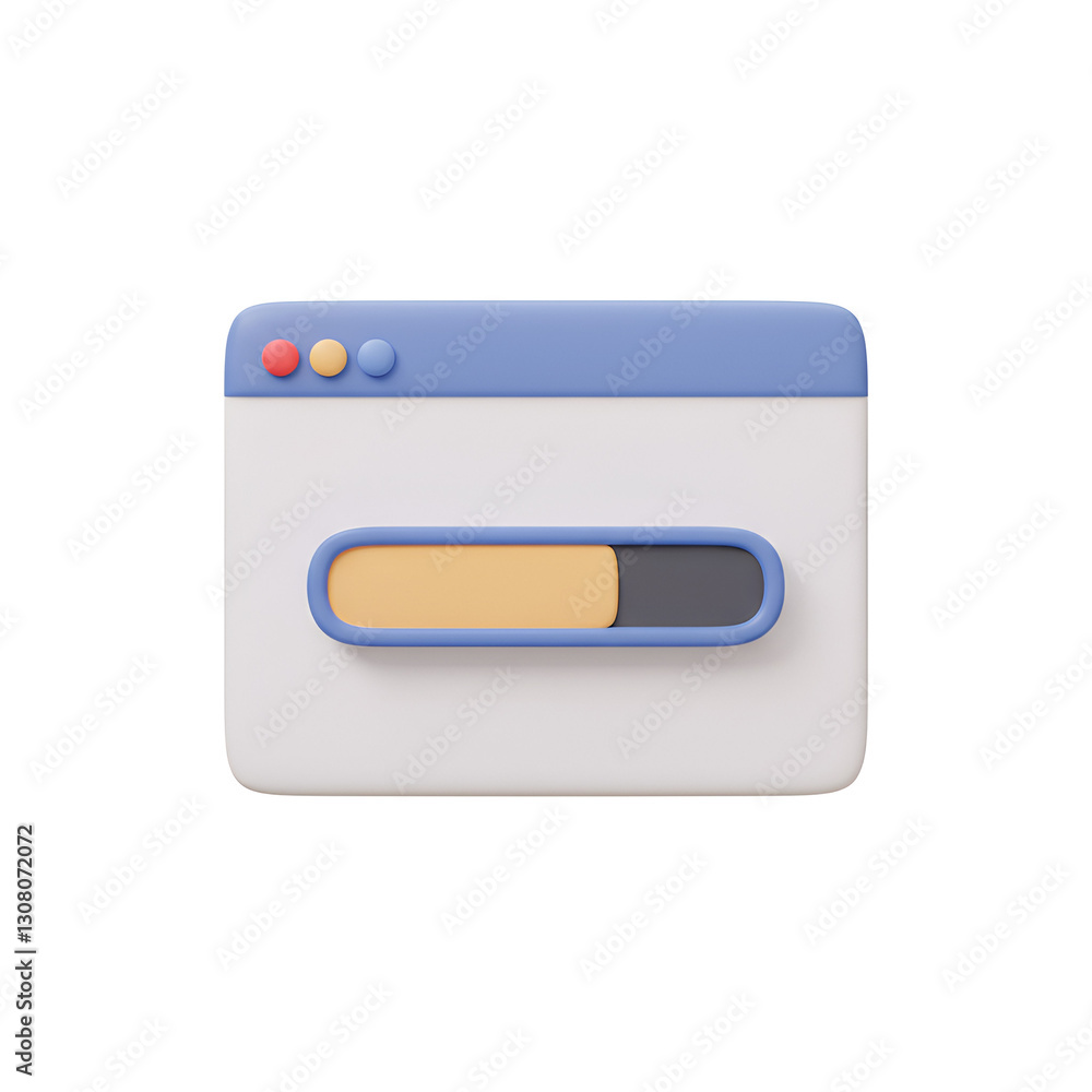 Browser Window with Timeline – Digital Screen with a Time Bar for Media Editing Browser Window with Timeline – Digital Screen with a Time Bar for Media Editing