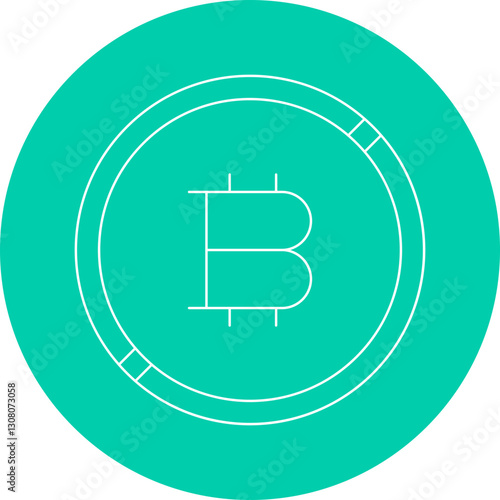 Bitcoin icon single vector illustration