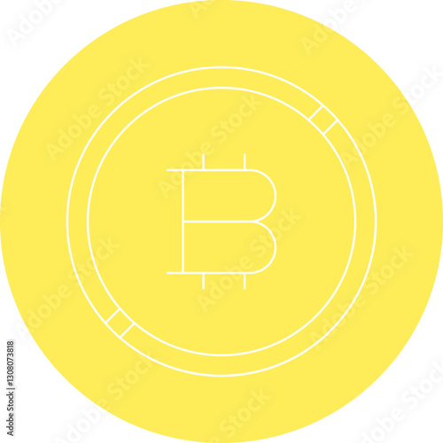 Bitcoin icon single vector illustration