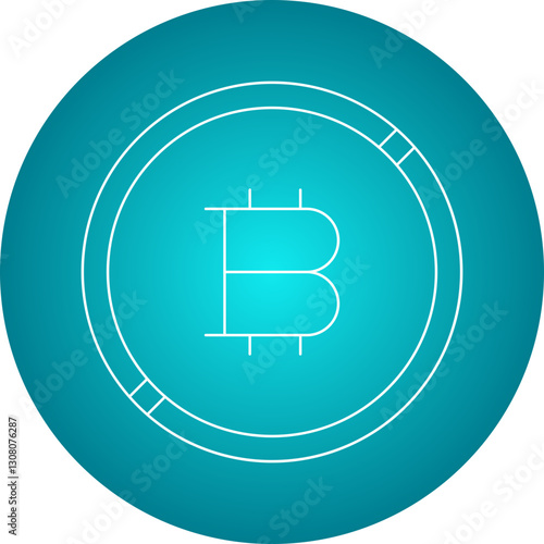 Bitcoin icon single vector illustration