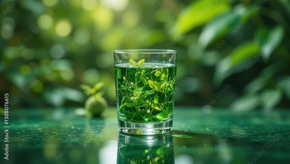 Refreshing Green Drink in Nature Refreshing Green Drink in Nature