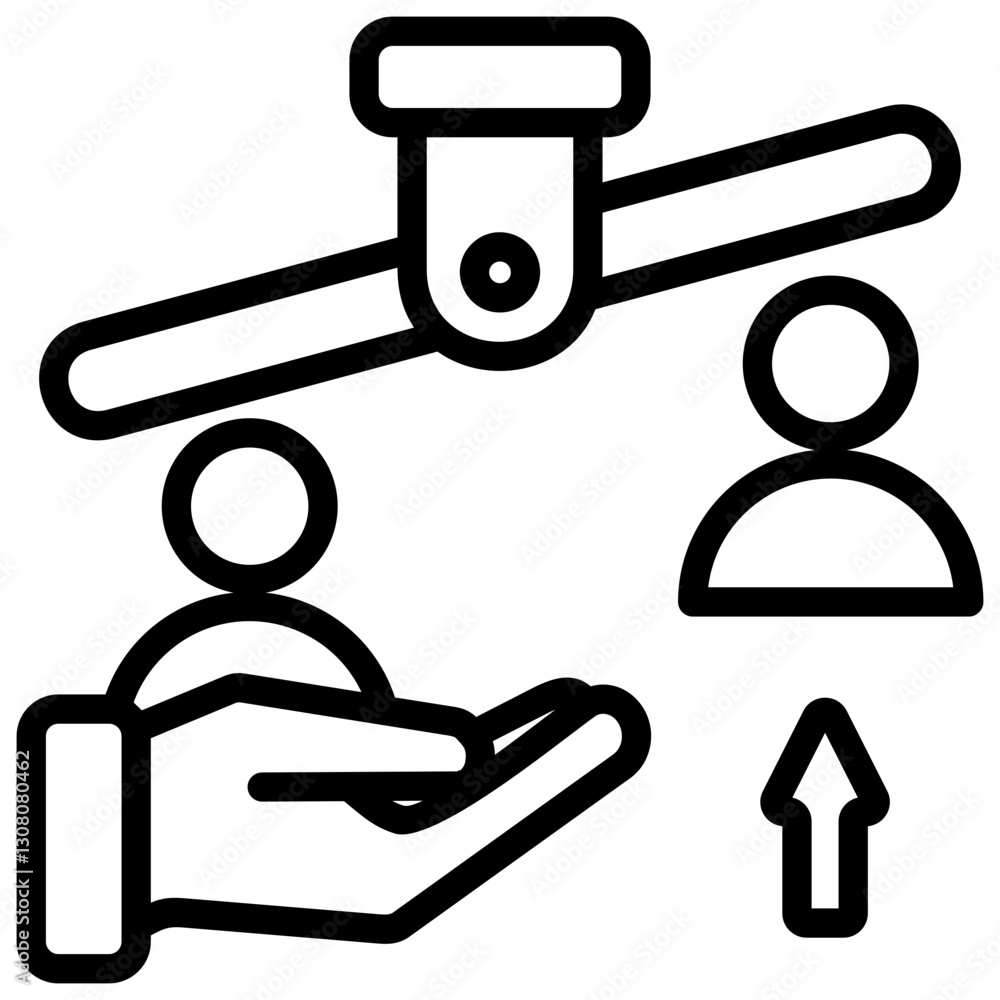Inequality Outline Icon Inequality Outline Icon