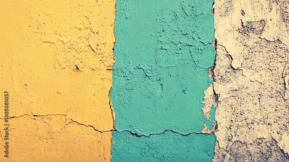 Obraz premium Textured wall, urban decay, color, background, design