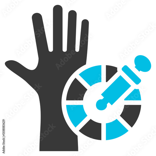 Colorism Glyph Blue Grey Icon