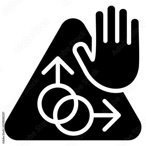 Homophobia Glyph Icon