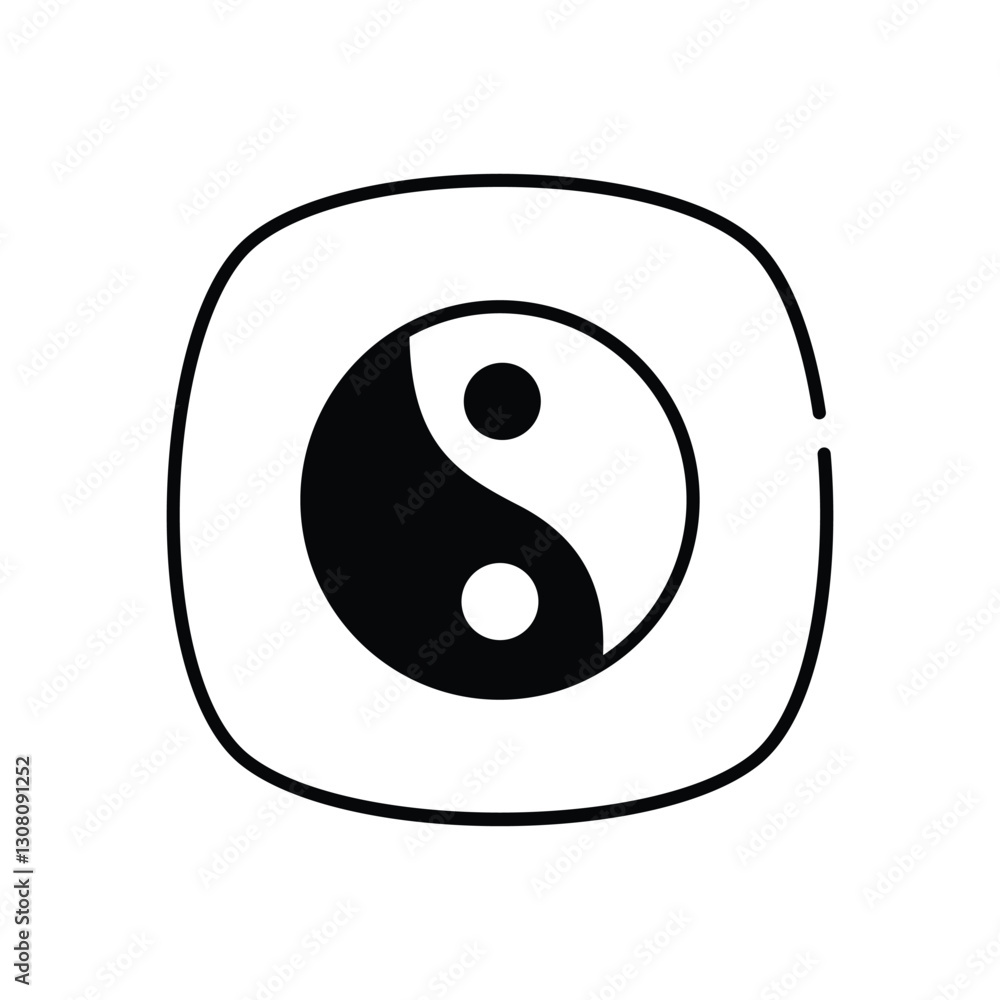 Fototapeta premium Yin Yang Vector icon