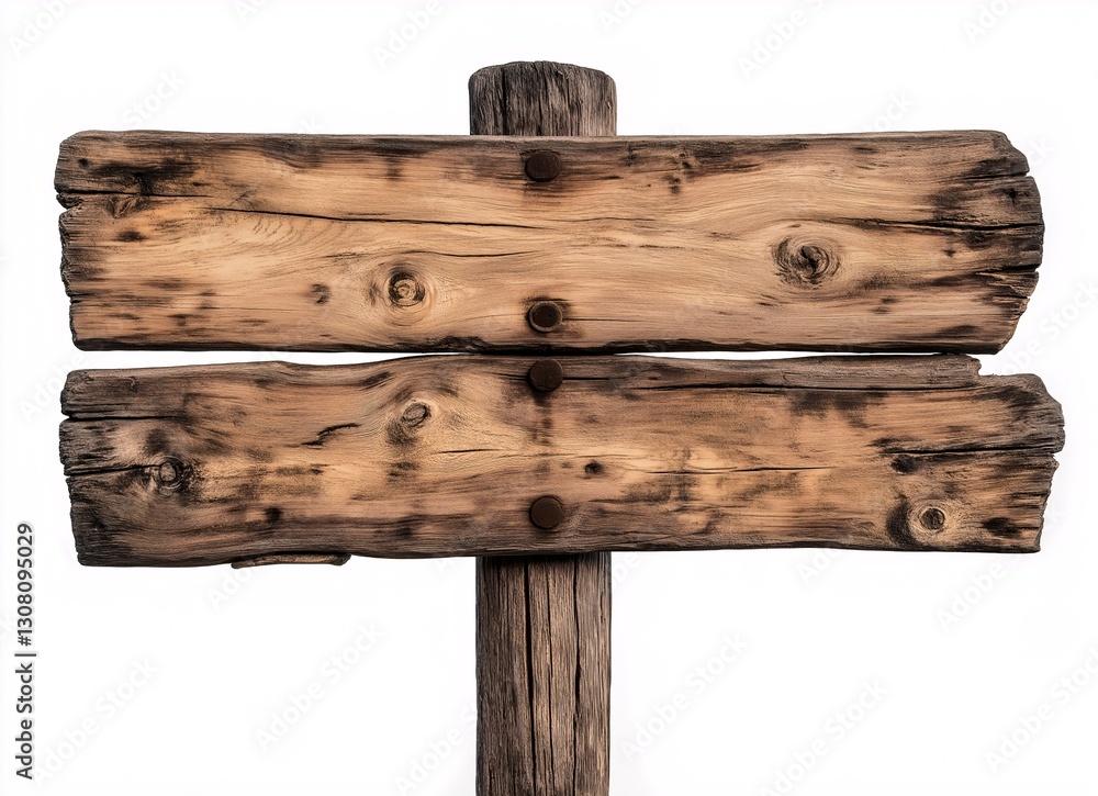 Rustic Wooden Signpost for Nature Trails: Blank Directional Marker with Weathered Wood Texture for Outdoor Adventures and Scenic Paths Rustic Wooden Signpost for Nature Trails: Blank Directional Marker with Weathered Wood Texture for Outdoor Adventures and Scenic Paths