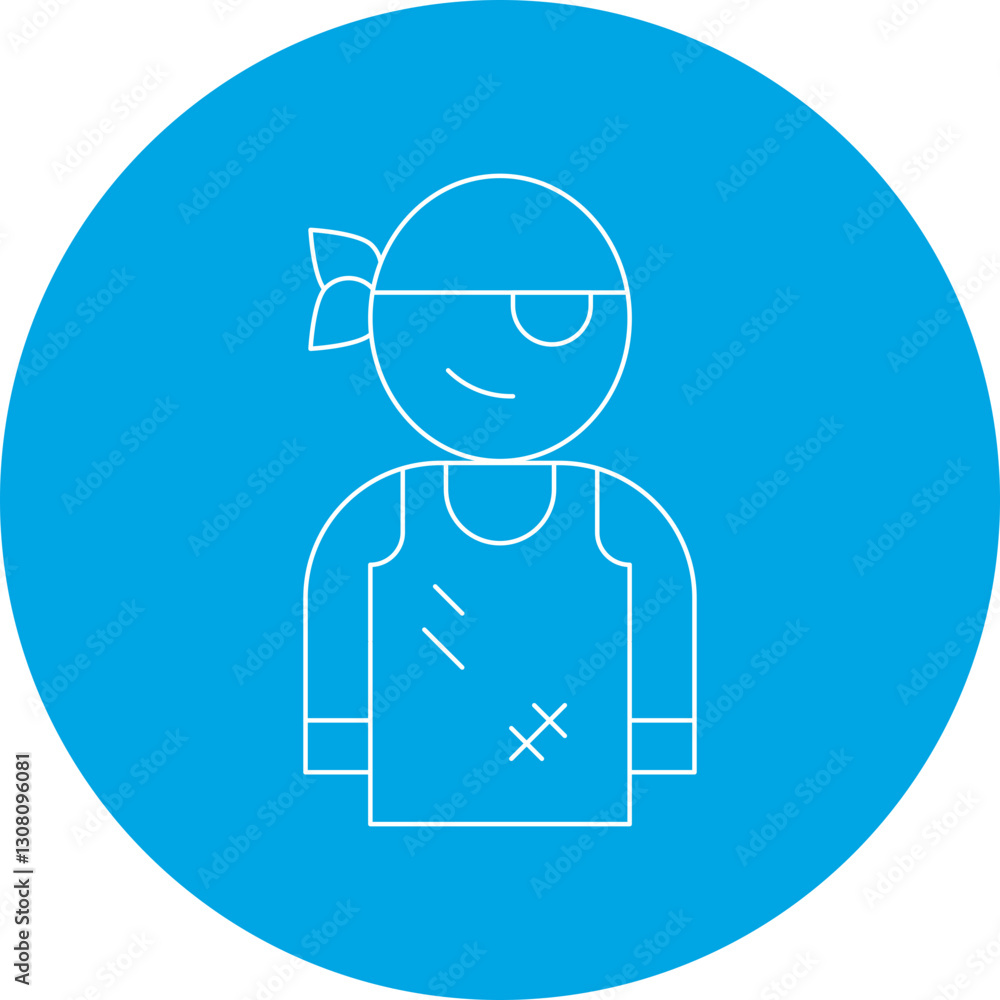 Male Pirate icon single vector illustration Male Pirate icon single vector illustration