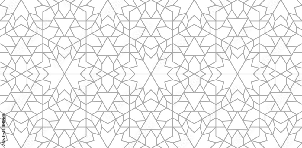 Fototapeta premium 幾何学 抽象 星型 レトロ 伝統 パターン 背景