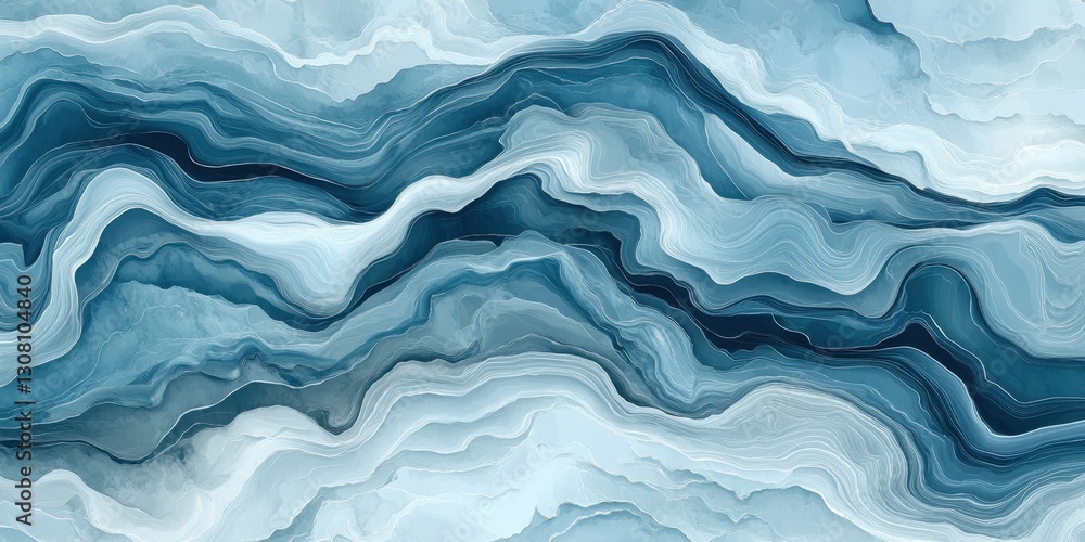 Abstract blue waves in flowing patterns create a serene and calming visual effect. Abstract blue waves in flowing patterns create a serene and calming visual effect.