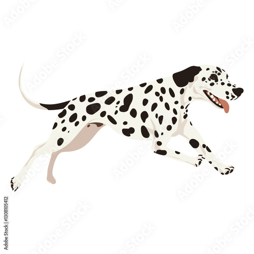 Dalmatian dog playing dalmatian illustration cartoon vector