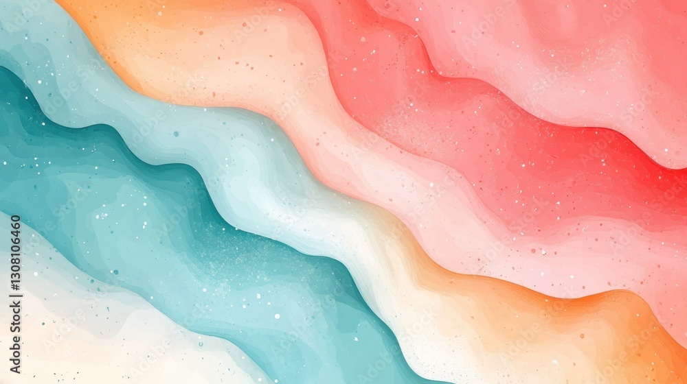 Fototapeta premium Abstract wavy pattern with soft pastel colors and subtle textures.