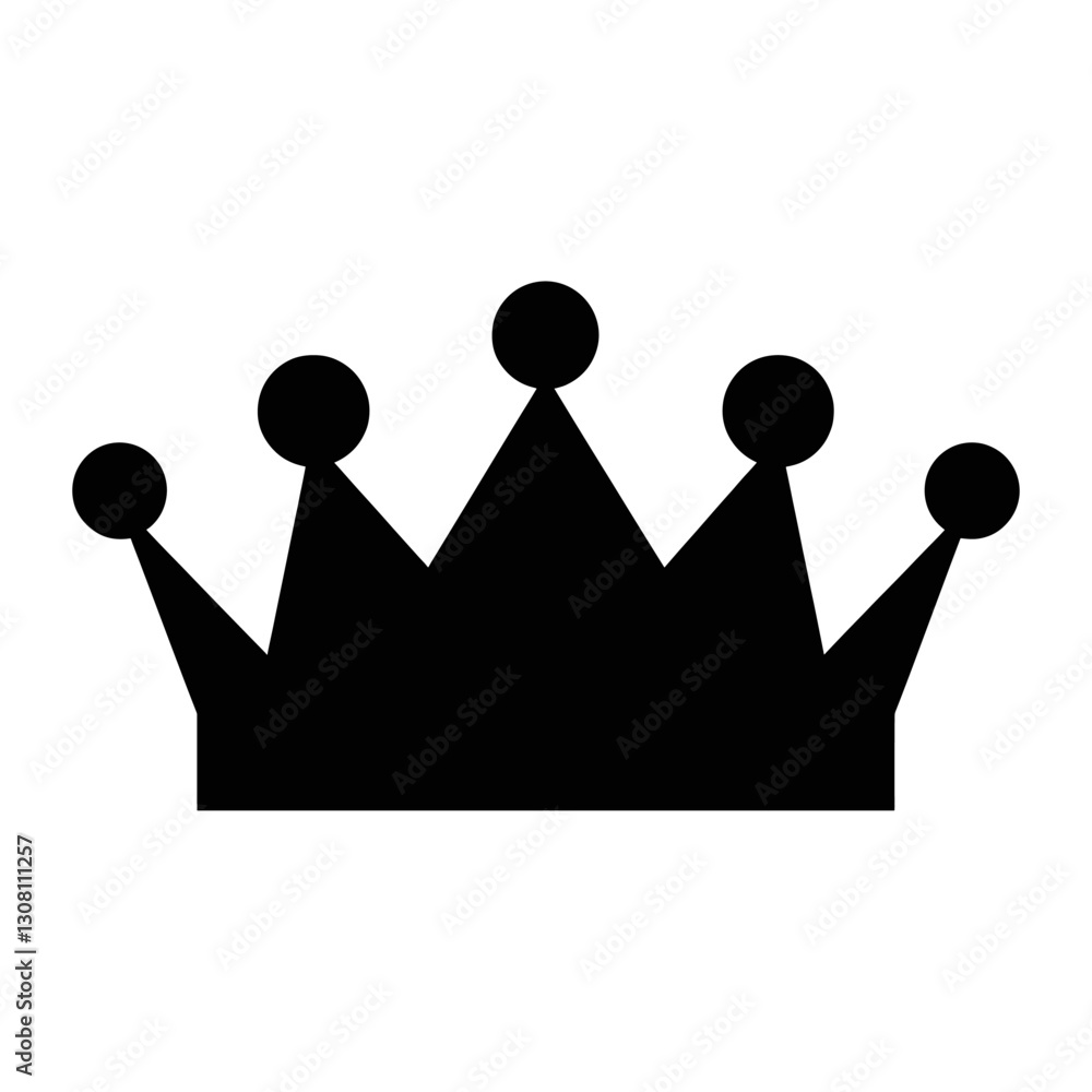 Crown minimalist silhouette simple vector Crown minimalist silhouette simple vector