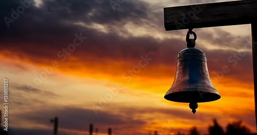 Wallpaper Mural Church Bell Ringing in Silhouette Torontodigital.ca