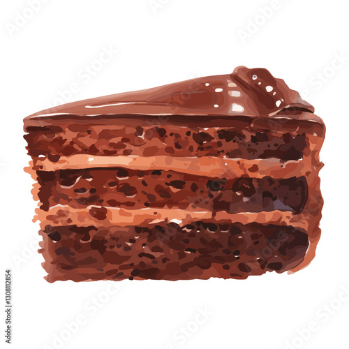 Slice Chocolate Cake chocolate cake illustration vector