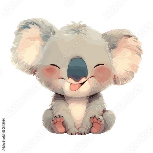 Koala with Tongue Out illustration illustrated adorable vector