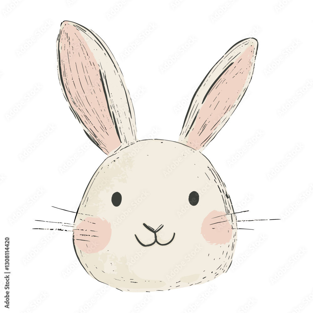 Cute bunny animal art illustration vector Cute bunny animal art illustration vector