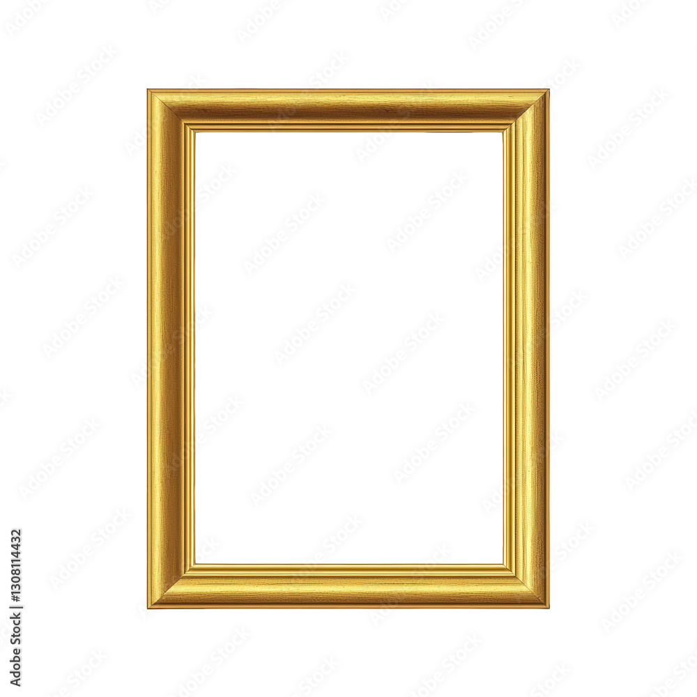 classic golden picture frame with a blank interior. set against a plain background it serves as a decorative element. inviting viewers to imagine what art or photograph could be displayed within it classic golden picture frame with a blank interior. set against a plain background it serves as a decorative element. inviting viewers to imagine what art or photograph could be displayed within it
