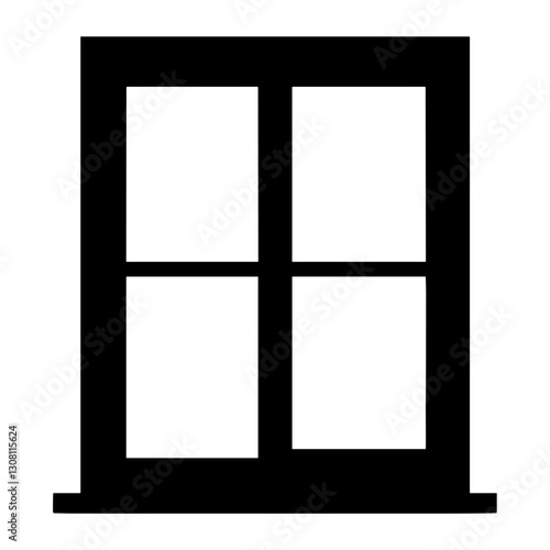 Window illustration silhouette minimalist vector