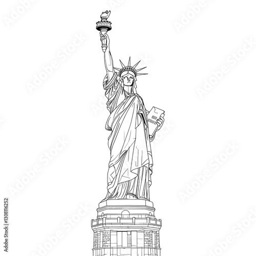 Statue of liberty illustration art representation vector