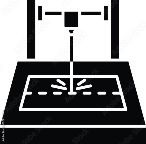 Laser Machine Glyph