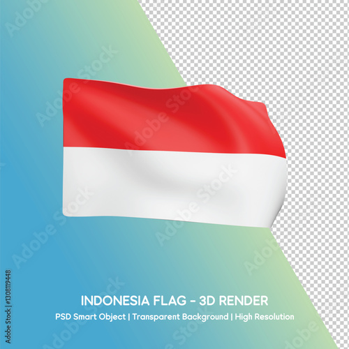 3D Indonesia Flag – Realistic American Flag Rendering