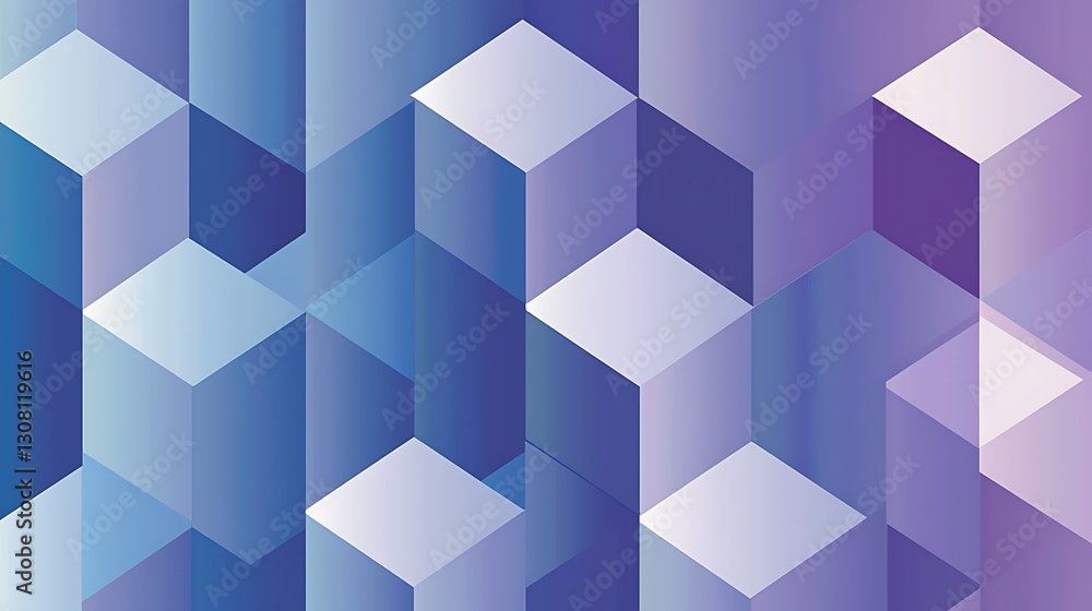 Abstract 3D cubes, gradient background, modern design Abstract 3D cubes, gradient background, modern design