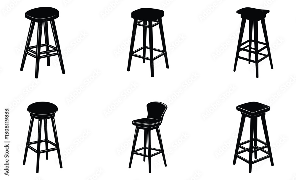 Bar Stool silhouette vector Bar Stool silhouette vector