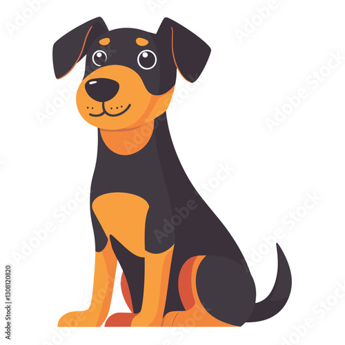 German Shepherd dog illustration animal pet vector