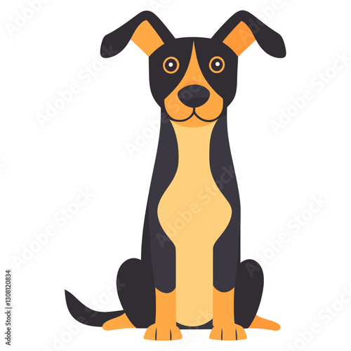 German Shepherd dog illustration animal pet vector
