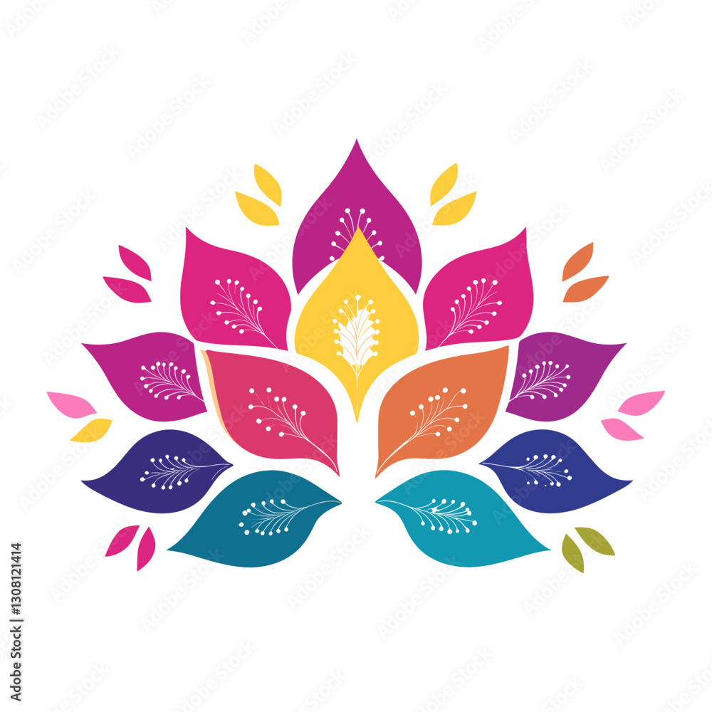 Obraz premium Flower shape graphics pattern petal vector